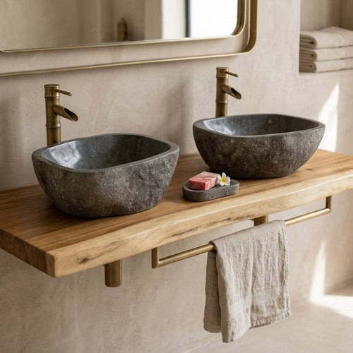 Kinaree double vanity - vanity, stone