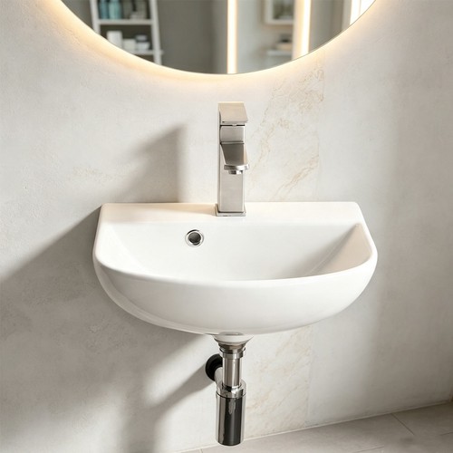 Bathroom basin wall - basin, hung
