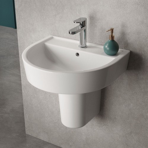 520mm basin semi pedestal 1 - pedestal,