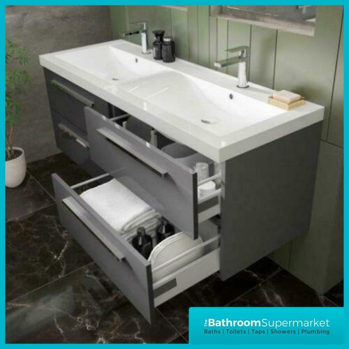Gloss graphite double basin - gloss,