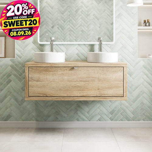 1100mm double countertop - double,