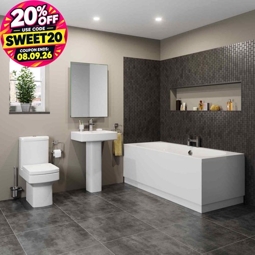 Modern bathroom suite - bathroom, double