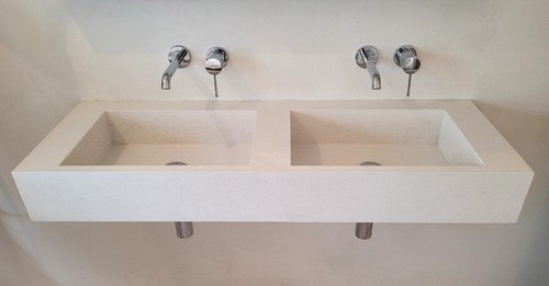 Concrete double bathroom - concrete,