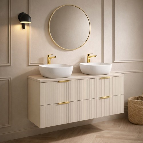 Double vanity unit basin - unit,