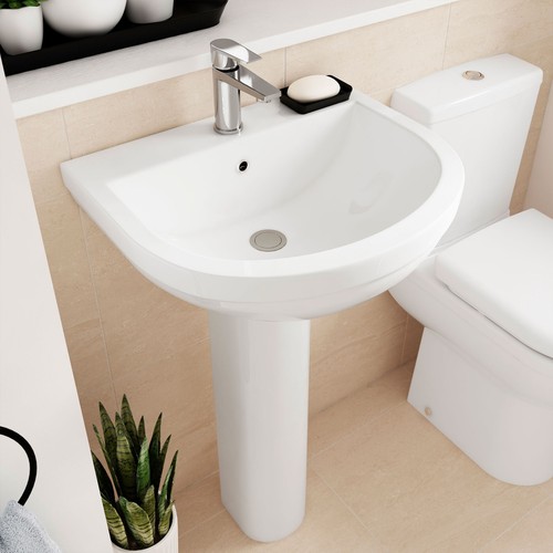 Bathroom 550mm wash basin - wash, &