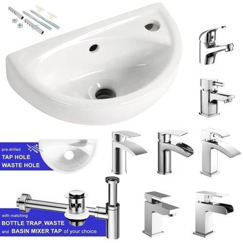 Cloakroom wall hung - wall, basin