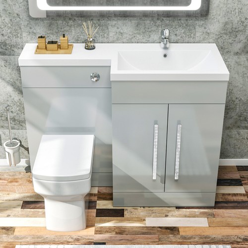 Bathroom vanity unit - sink, grey