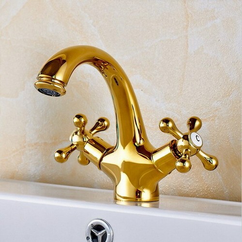 Double cross handle golden - handle,