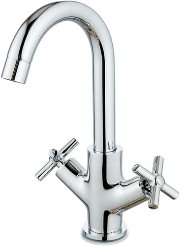 Chrome basin mixer tap - mixer, dual
