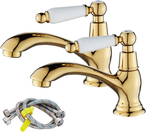 Bathroom basin pillar taps - basin,