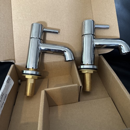 Basin pillar taps pair twin - pillar,