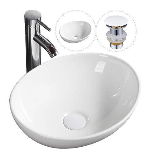 Modern oval bathroom sink - oval,